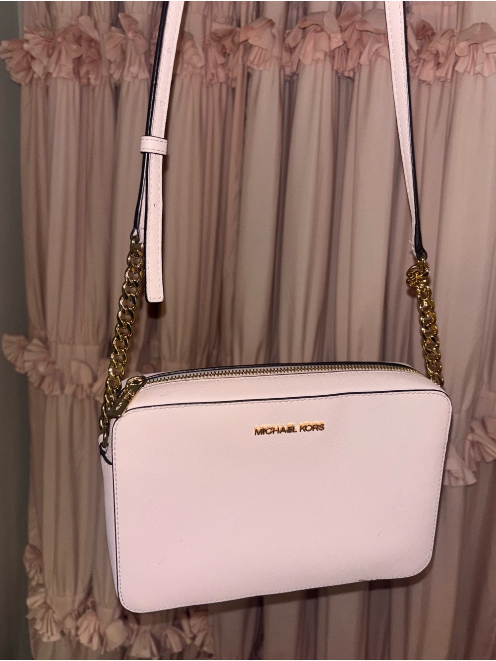 Michael Kors Jet Set Large Saffiano Leather Crossbody Bag